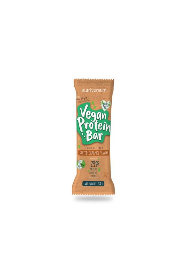 Nutriversum - DESSERT - Vegan Protein Bar Double chocolate 48 g - sós karamella