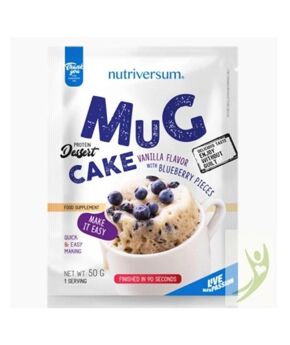 Dessert Mugcake - vaníliás-áfonya darabokkal