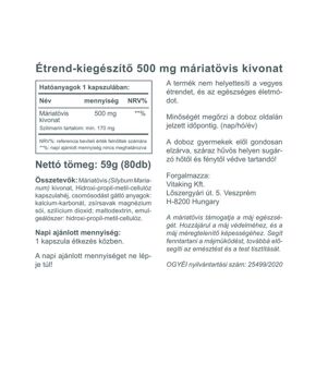 Milk Thistle Extract 500mg - 80