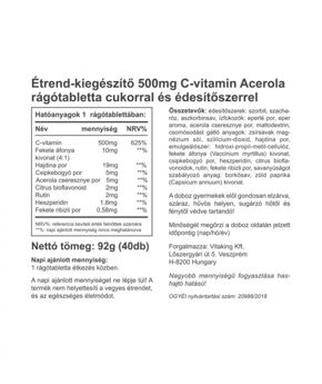 Acerola C-500 in Strawberry Flavor - 40
