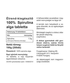 Spirulina Alga Tablets - 200