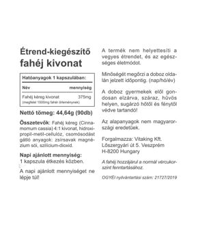 Cinnamon Bark Extract 375mg - 90