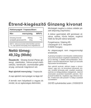 Ginseng Extract 400mg - 90