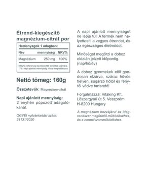 Magnesium Citrate Powder - 160g