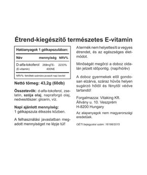 Vitamin E 400NE Natural - 60