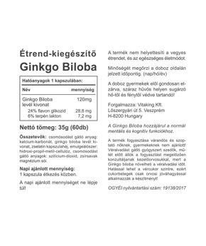 Ginkgo Biloba Forte 120mg - 60